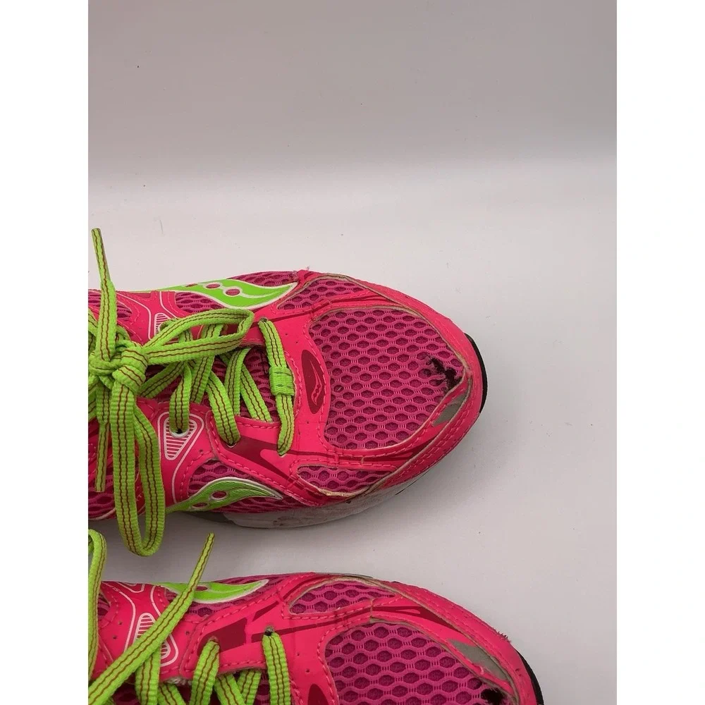 Saucony Guide Womens 9.5 Pink Green Running Shoes Athletic Sneakers